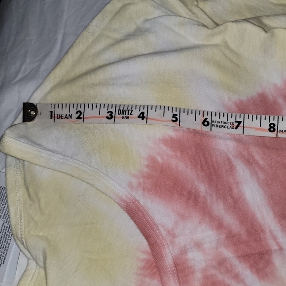 American Eagle Tie Dye Swirl Ruffle Babydoll Hi-Lo Tee T-Shirt Medium - Picture 9 of 10